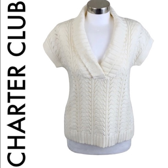 Charter Club Sweaters - CHARTER CLUB CREAM/OFF WHITE SWEATER SIZE P/S